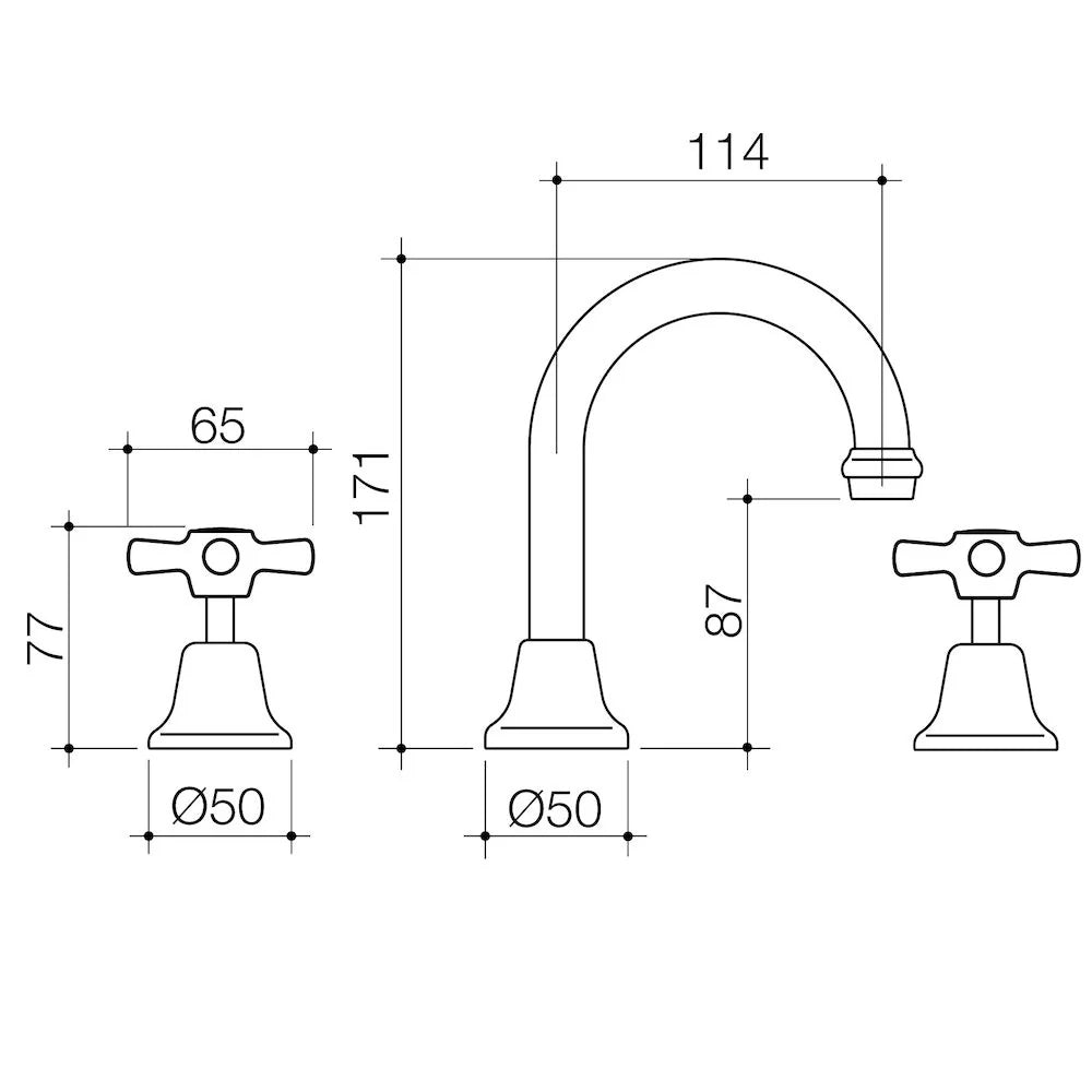 Caravelle Classic Cross Basin Set