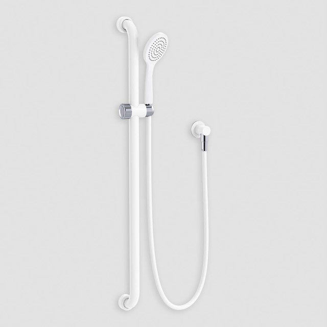 Hygienic Seal® Glide Slide Shower Kit White/Chrome Streamjet™ WELS 4 Star - 6.5L/min