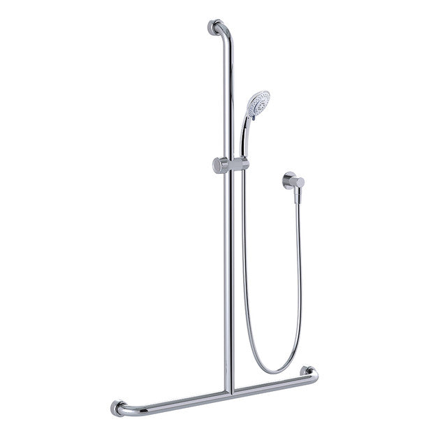 Hygienic Seal® Glide Slide "Inverted T" Shower Kit Chrome WELS 3 Star - 9L/min Middle Fix