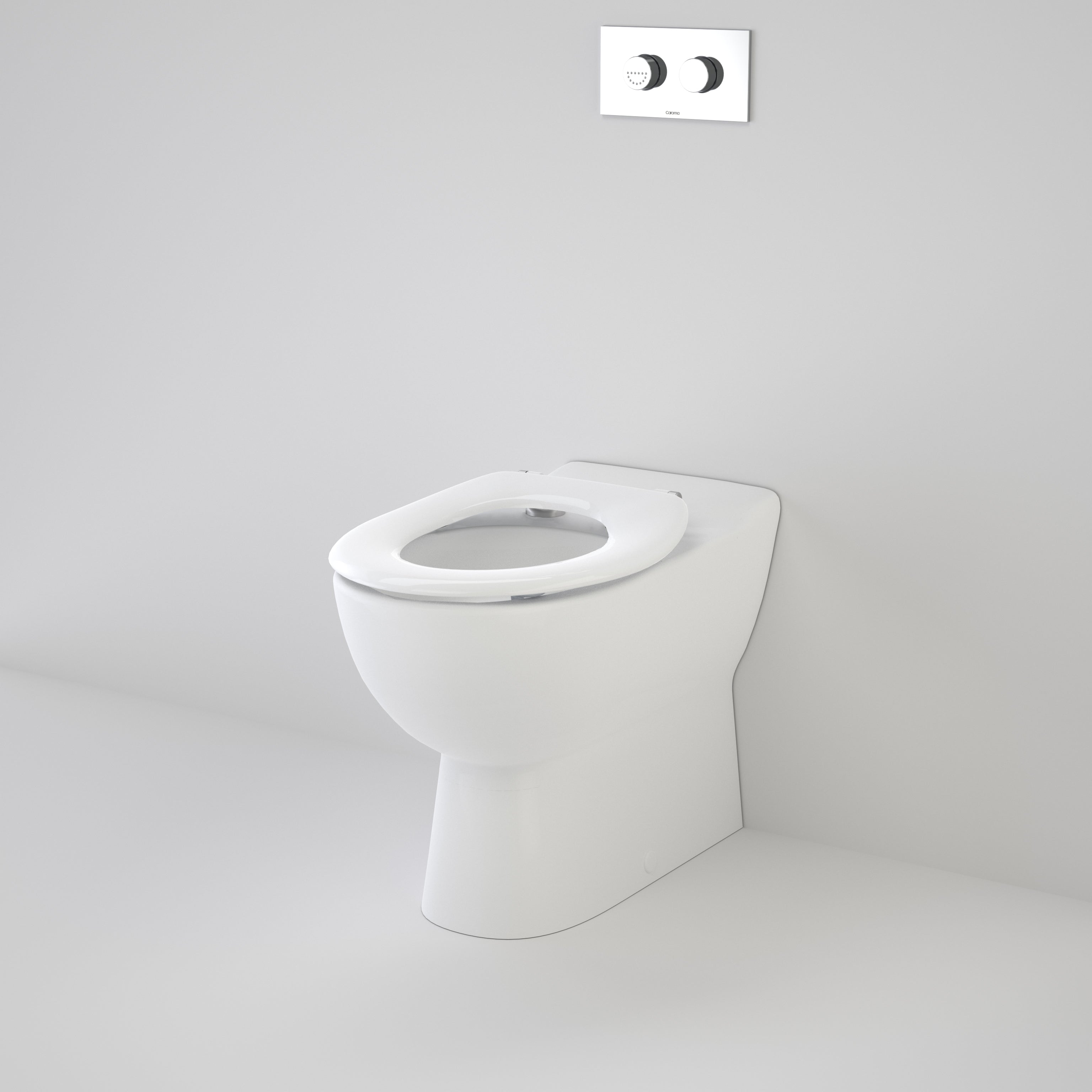 Leda Care Invisi Series II® Wall Faced Suite with Caravelle Care Single Flap Seat - White