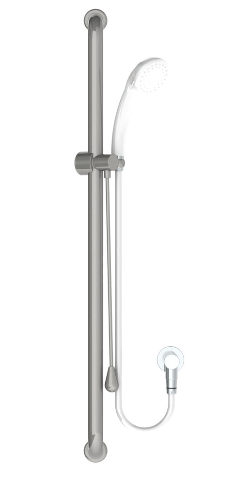 GalvinAssist® Hand Shower Kit with 1000x32 Stainless Steel Hygienic Grab Rail & Pull Rod