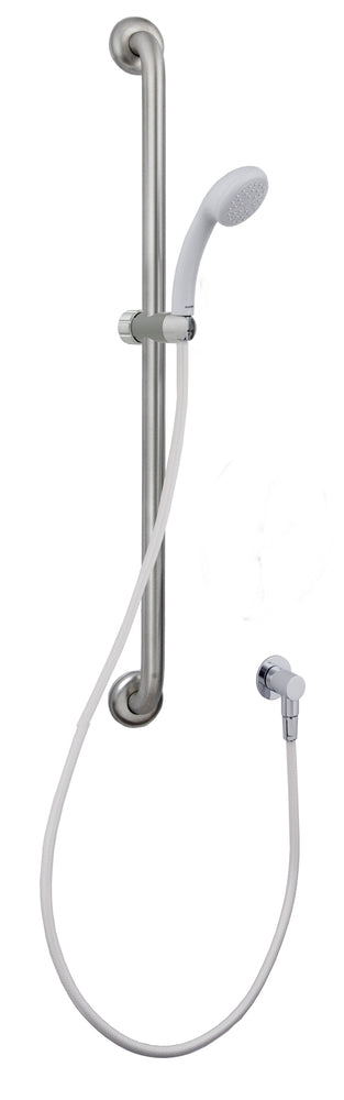 GalvinAssist® Hand Shower Kit with 600x32 Stainless Steel Hygienic Grab Rail