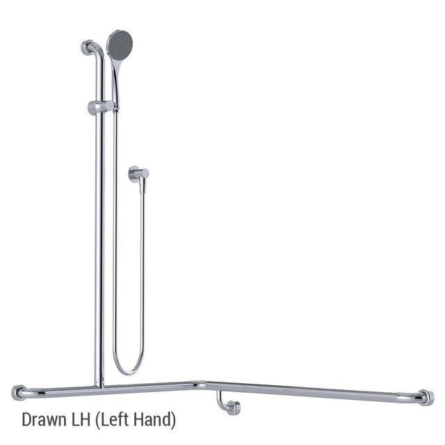 Hygienic Seal® Shower Kit 5 Commercial Chrome WELS 5 Star - 6L/min Left Hand