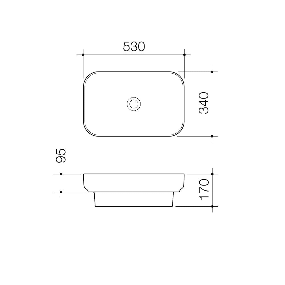 Tribute Rectangle 530 Inset Basin NTH