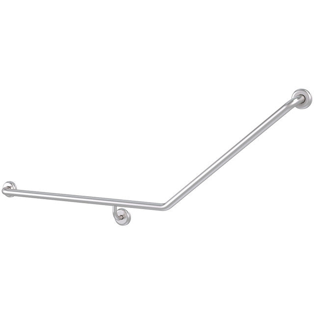 Bariatric 40° Ambulant and Accessible Grab Rail Brushed Stainless Left Hand
