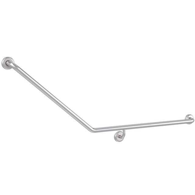 Bariatric 40° Ambulant and Accessible Grab Rail Brushed Stainless Right Hand