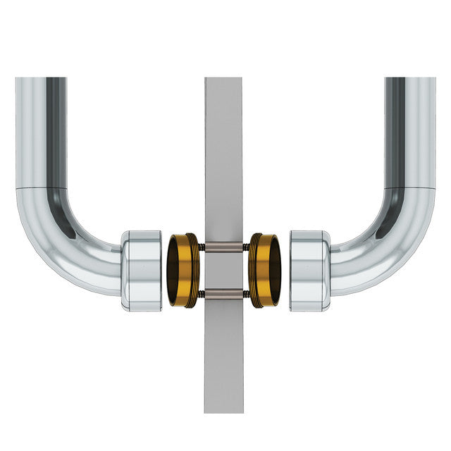 Hygienic Seal® Back to Back Mounting System  Chrome Suits 15 - 19mm Partition