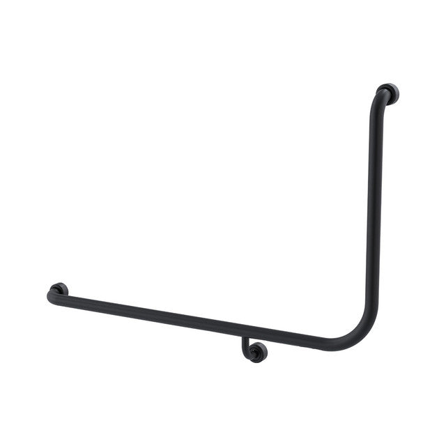 Hygienic Seal® 90° Ambulant & Accessible Grab Rail 960mm x 960mm Matte Black Left Hand