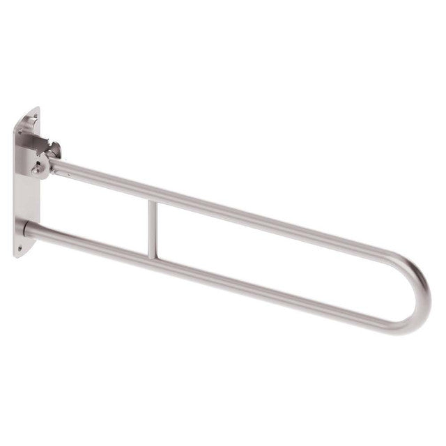 Lift-N-Lock™ 850mm Folding Grab Rail Brushed Stainless