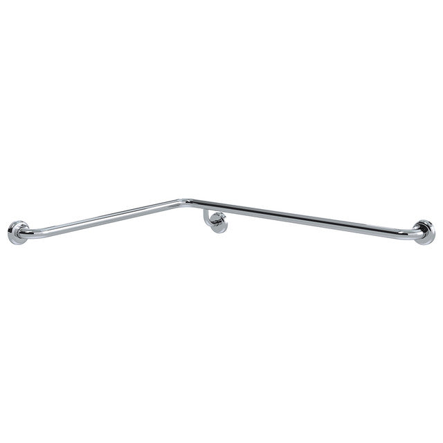 Clam® Flange Corner Grab Rail 760mm x 1000mm Polish Supreme™ Left hand