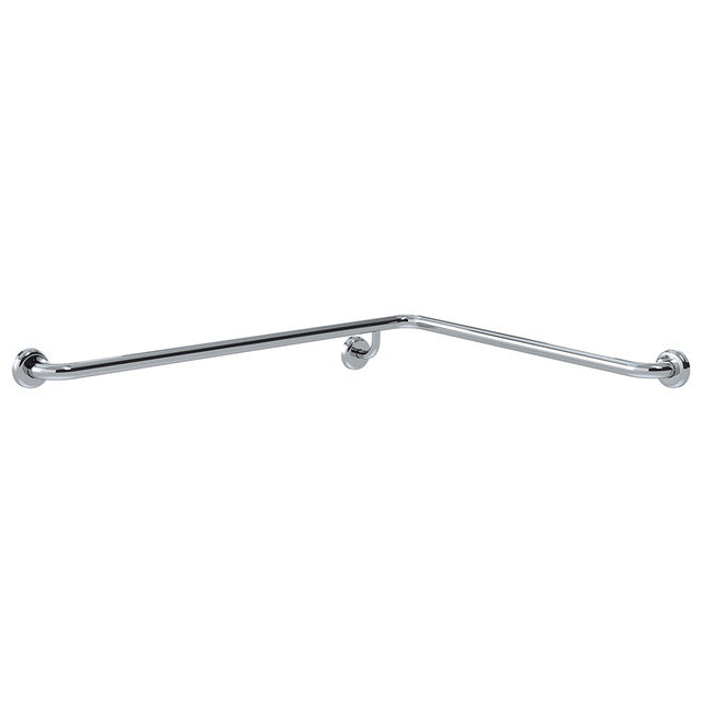 Clam® Flange Corner Grab Rail 760mm x 1000mm Polish Supreme™ Right hand