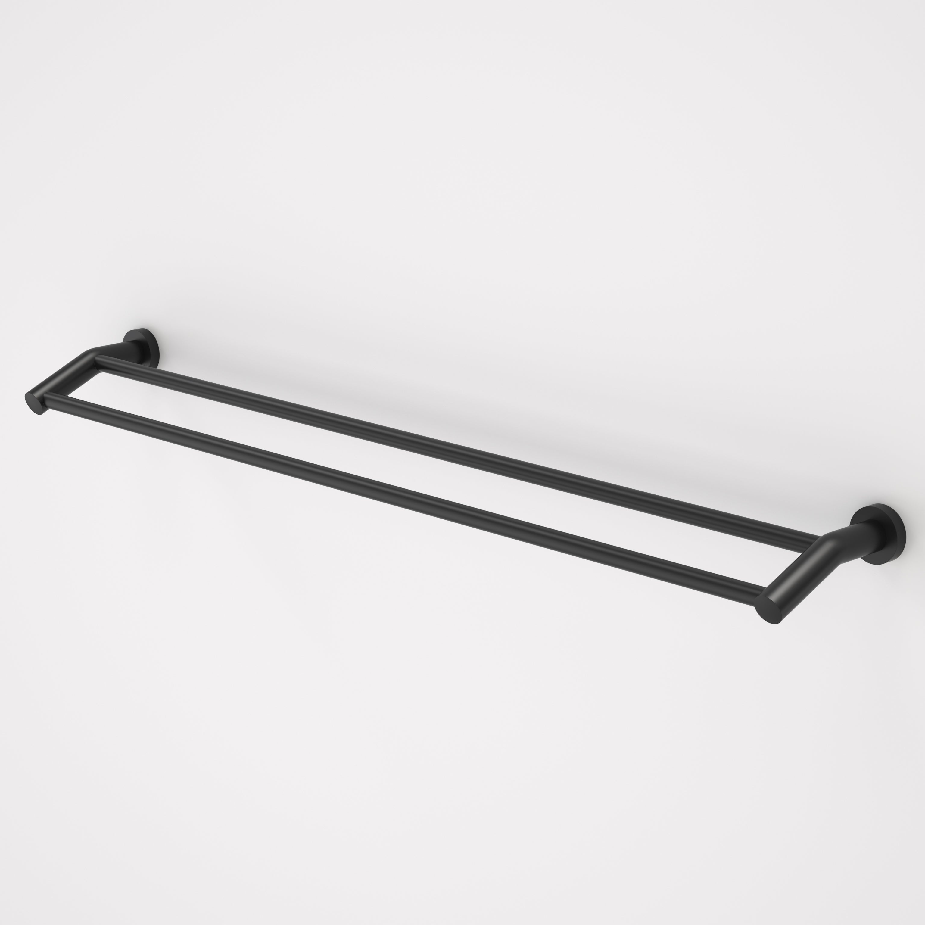 Cosmo Metal Double Towel Rail Black 930mm