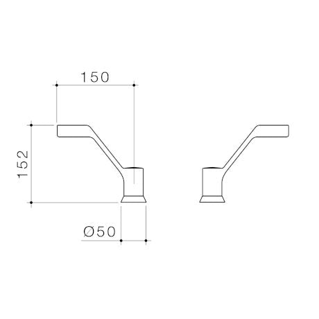 G Series+ Lever Basin Top Assembly - 150mm handles