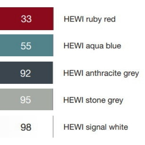 HEWI Towel Rail A=600mm DIA=33m with Rose Fixing - Aqua Blue
