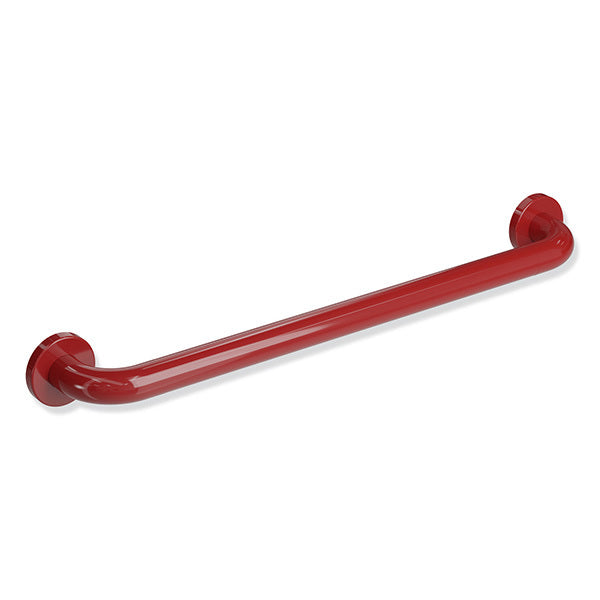 HEWI Towel Rail A=600mm DIA=33m with Rose Fixing - Ruby Red