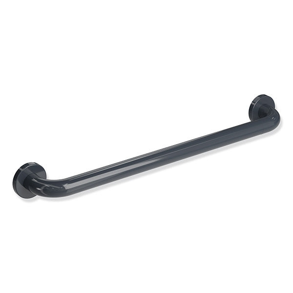 HEWI Towel Rail A=600mm DIA=33m with Rose Fixing - Anthracite Grey
