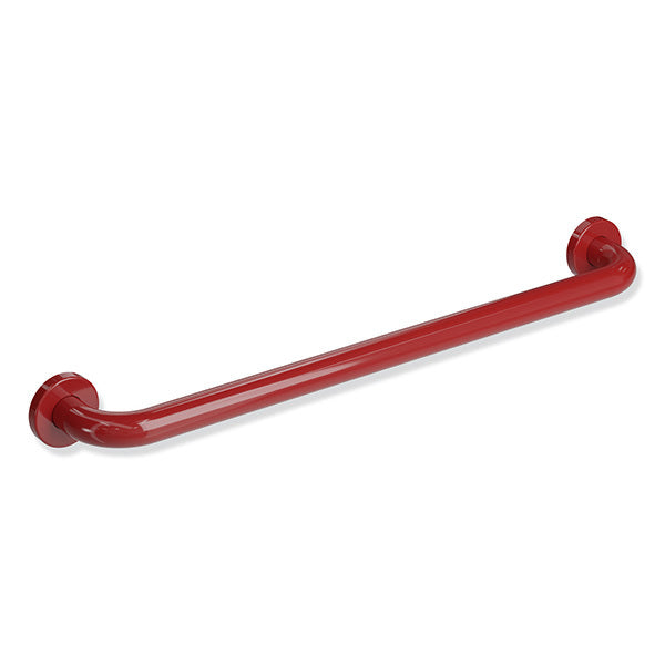 HEWI Towel Holder A=1000mm DIA=33mm with Rose Fixing - Ruby Red