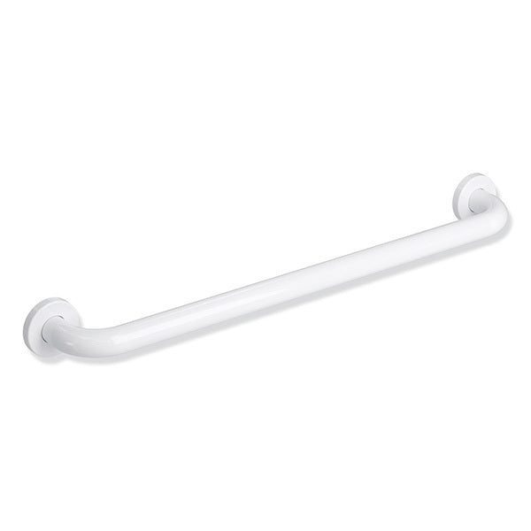 HEWI Towel Holder A=1000mm DIA=33mm with Rose Fixing - Signal White