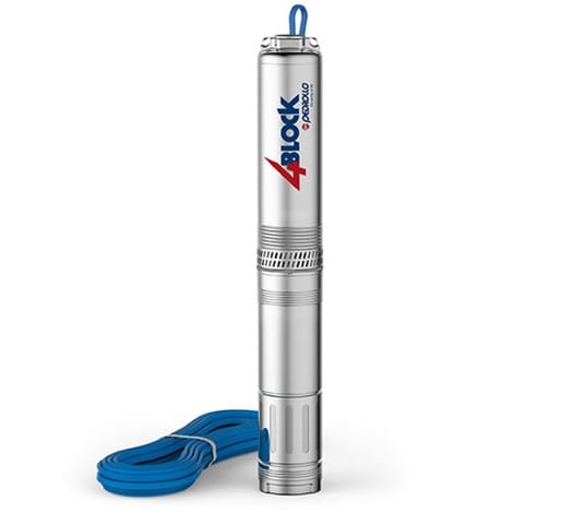 Pedrollo 4BLOCKm 4/8 4 Inch Submersible Bore Pump - 0.75kW, 240V, 100L/min, 63m Max Head