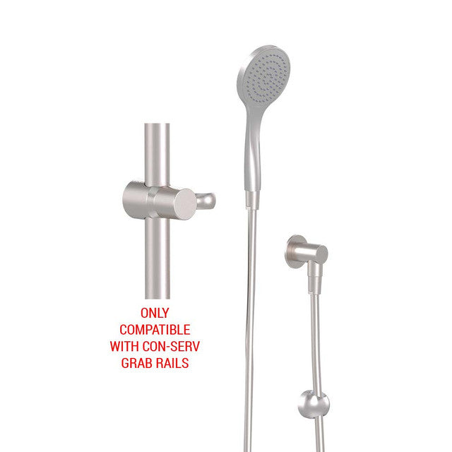 Friction Slide Shower Kit With Hose Restrictor Bracket Brushed Nickel Streamjet™ WELS 3 Star - 9L/min
