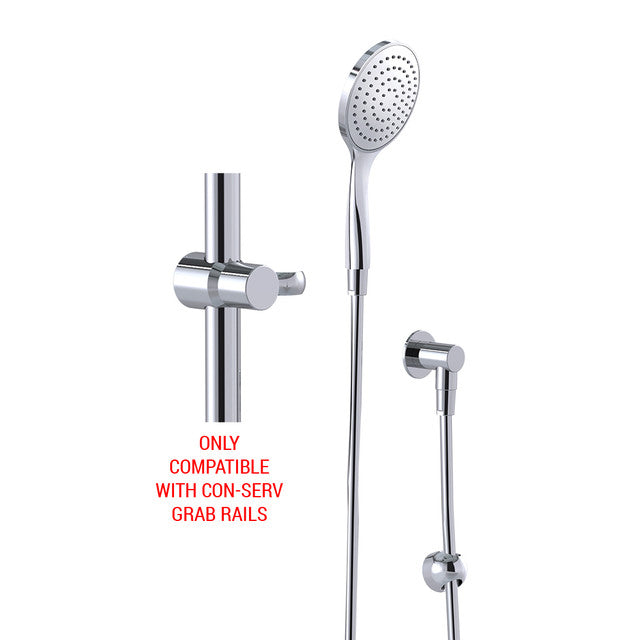 Friction Slide Shower Kit With Hose Restrictor Bracket Chrome Streamjet™ XL WELS 3 Star - 9L/min
