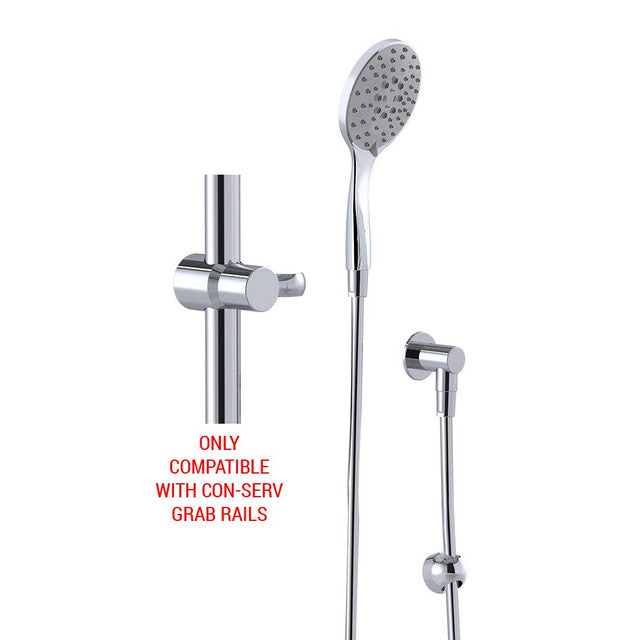 Friction Slide Shower Kit With Hose Restrictor Bracket Chrome Streamjet™ XL Turbo WELS 3 Star - 9L/min