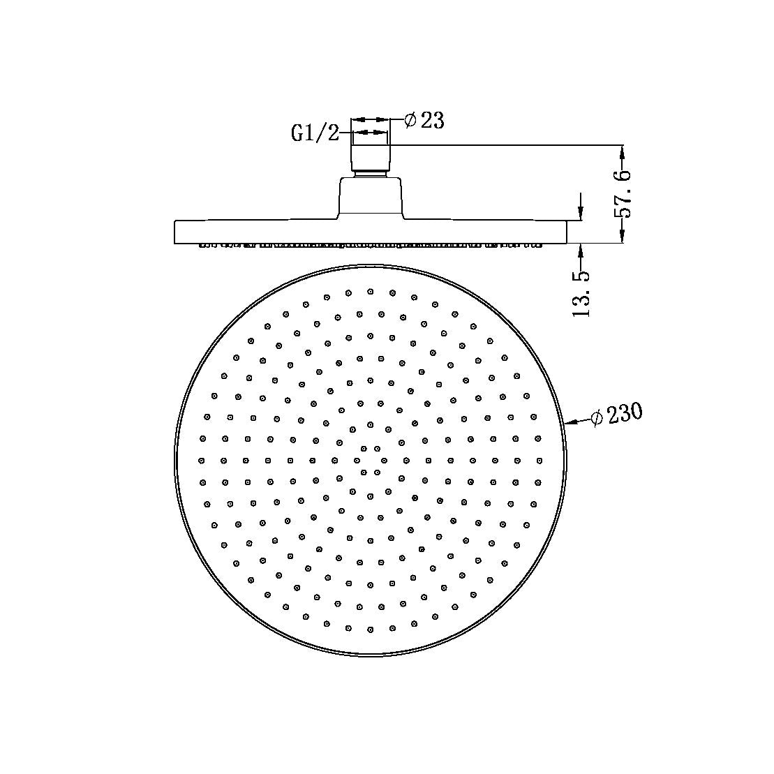 Air Shower Head Matte White