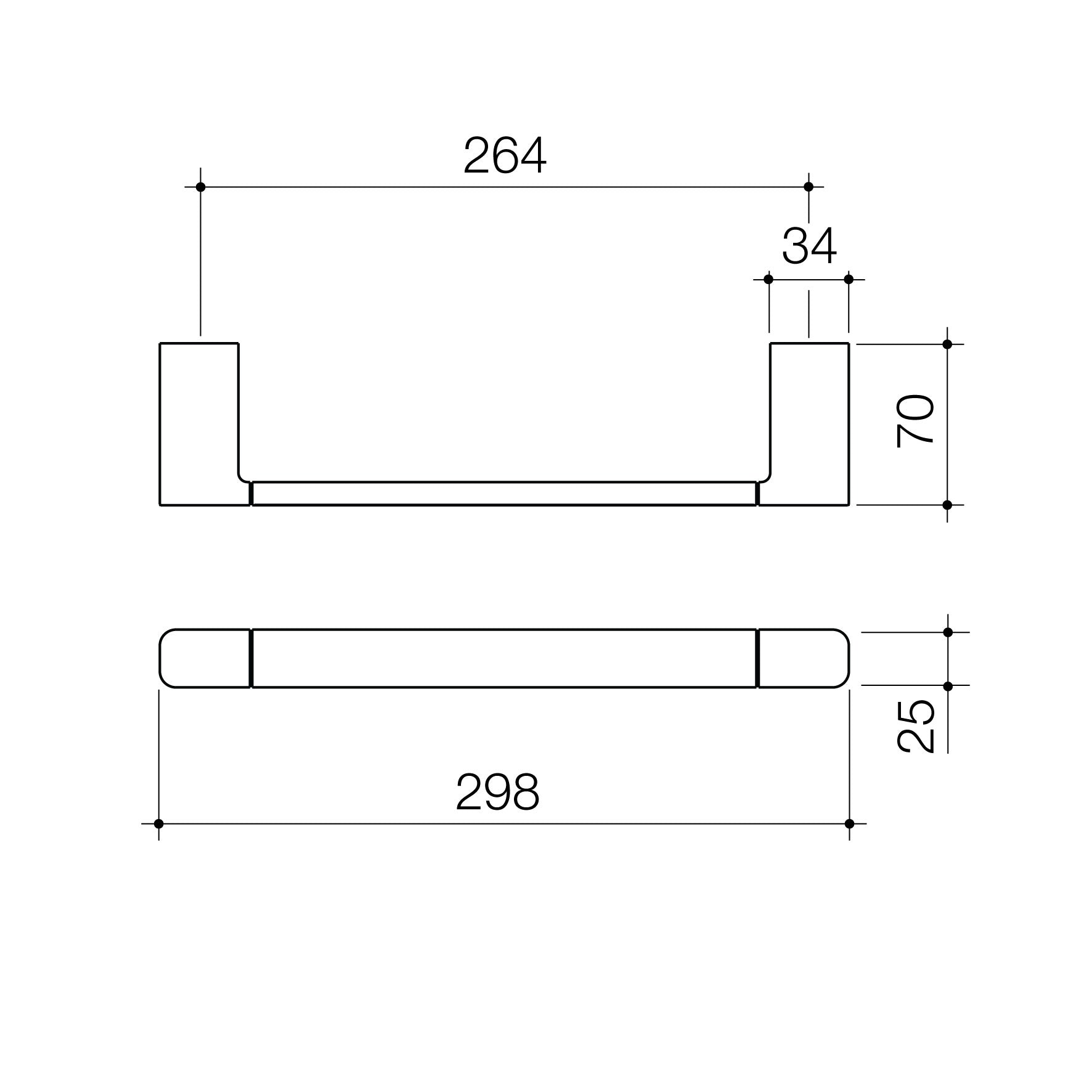 Luna Hand Towel Rail
