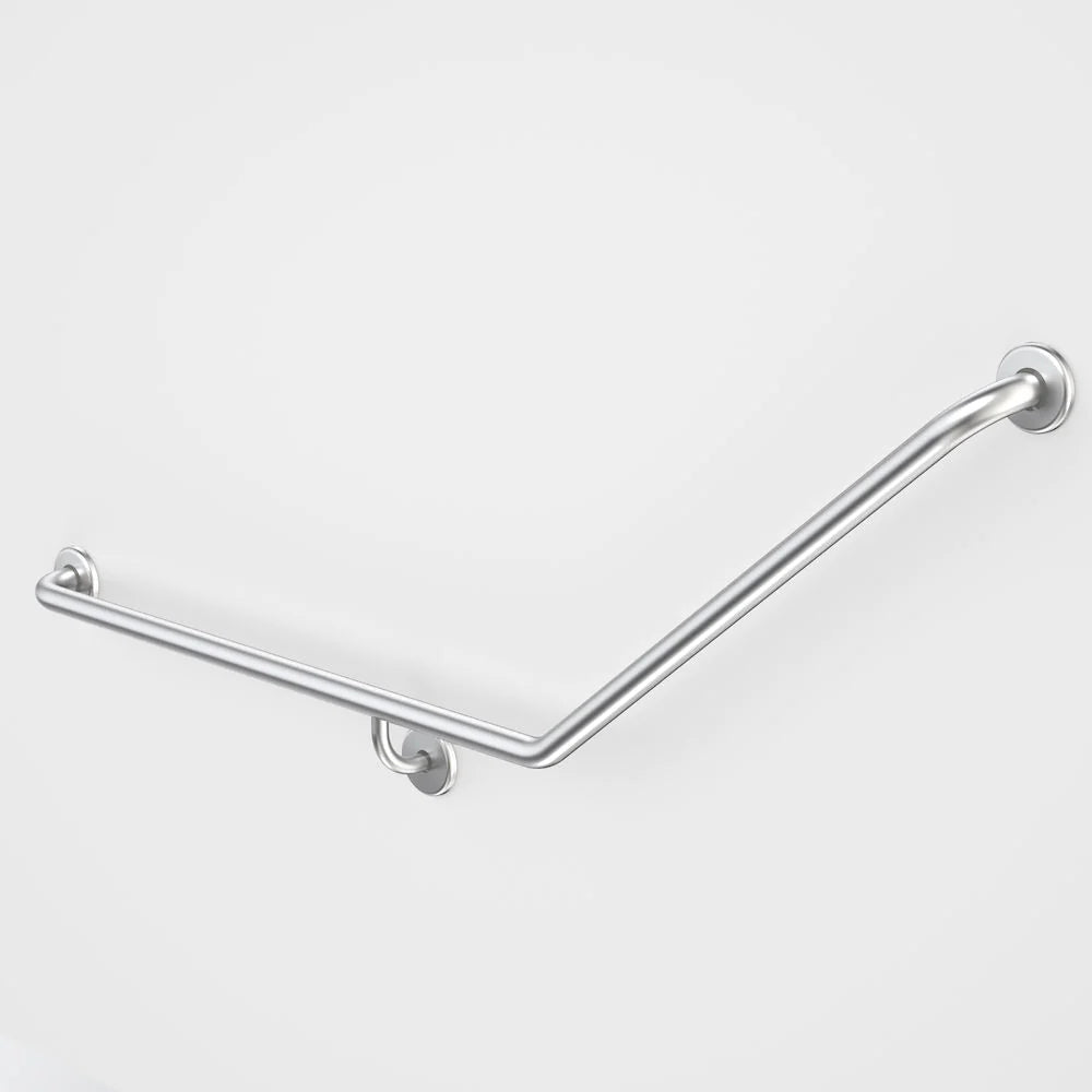 Care Support Grab Rail - 140 Degree Angled 870x700 LH - Stainless Steel