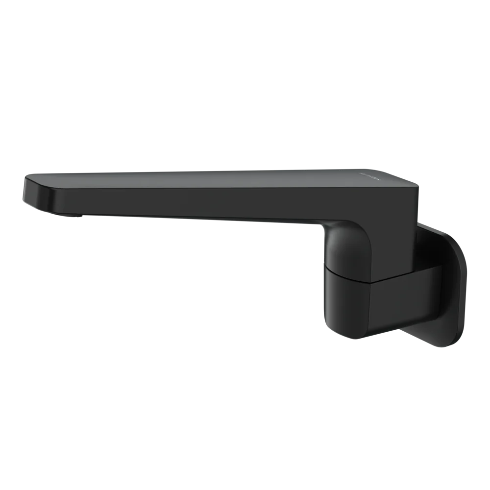 Waipori Wall Mounted Swivel Bath Spout (Matte Black)