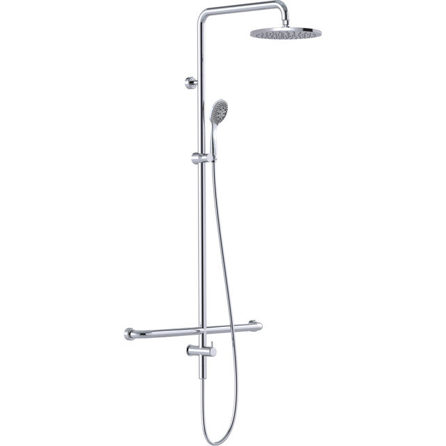 Linear Twin Waters™ Inverted "T" Chrome Streamjet™ Turbo Pulsator Arm 450mm Middle Fix Bottom Inlet