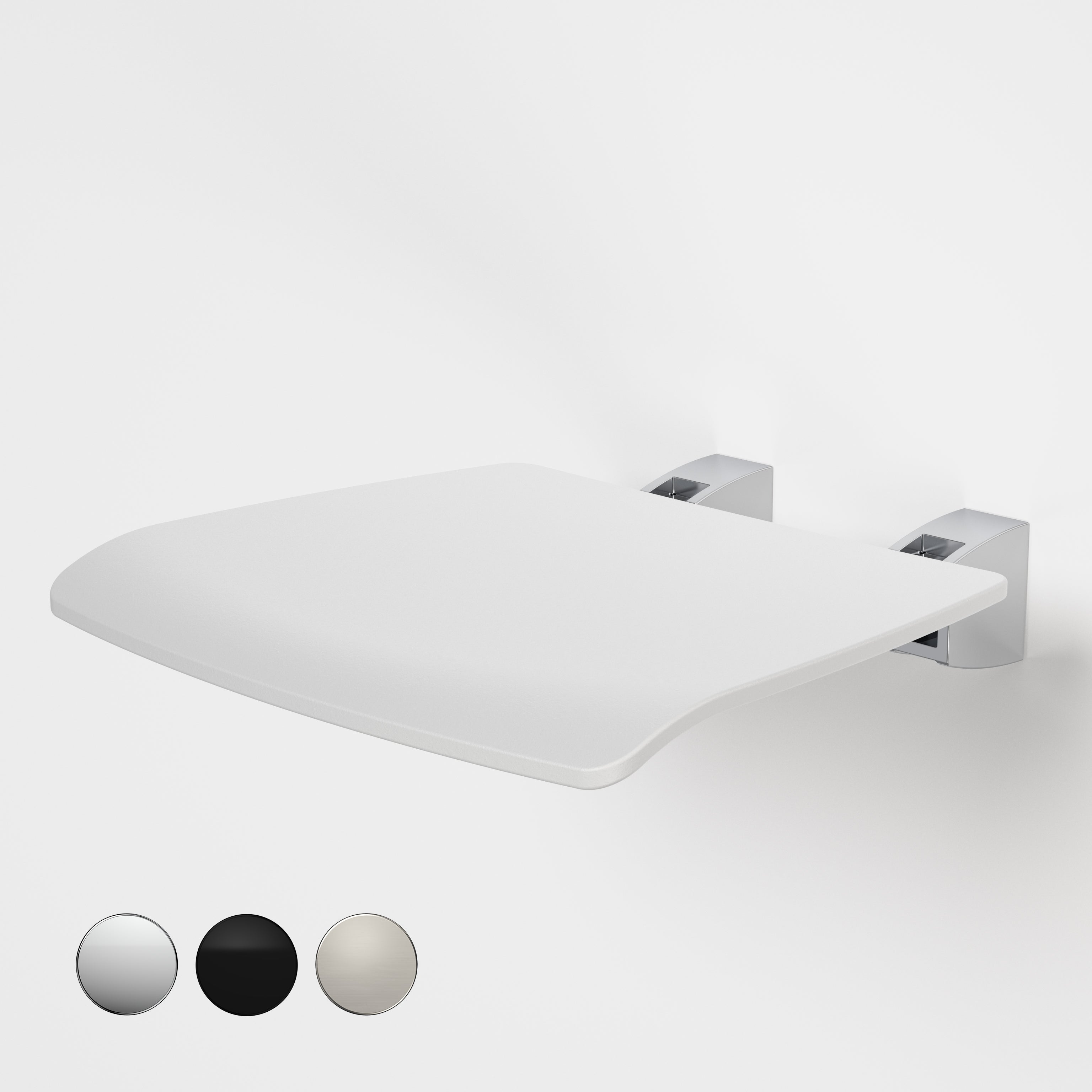 Opal Support Shower Seat Folding Chrome/White