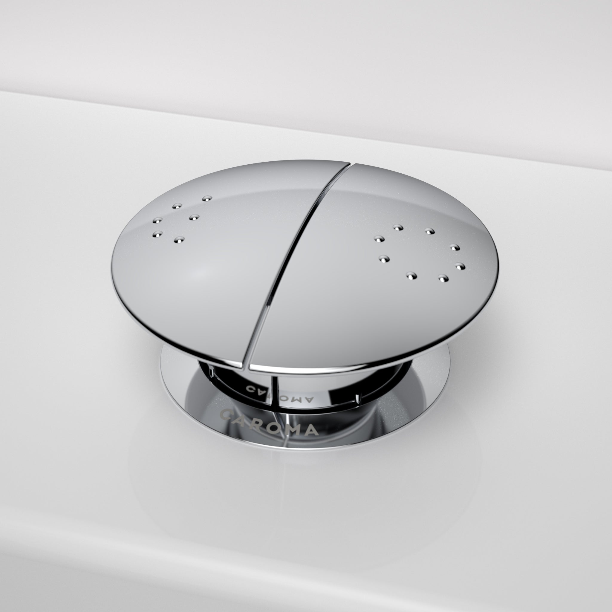 Round Care Button - Chrome