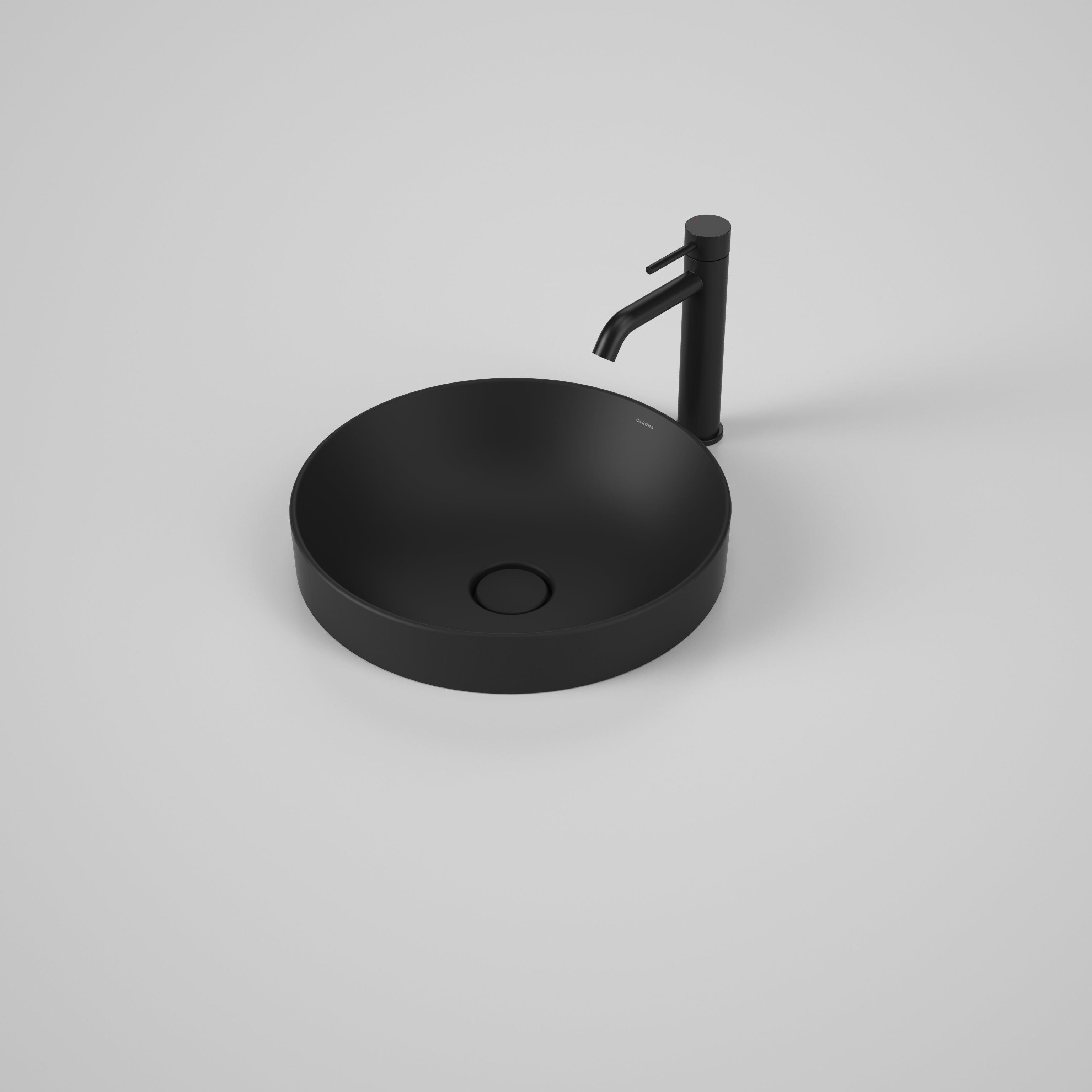 Liano II 400mm Round Inset Basin – Matte Black