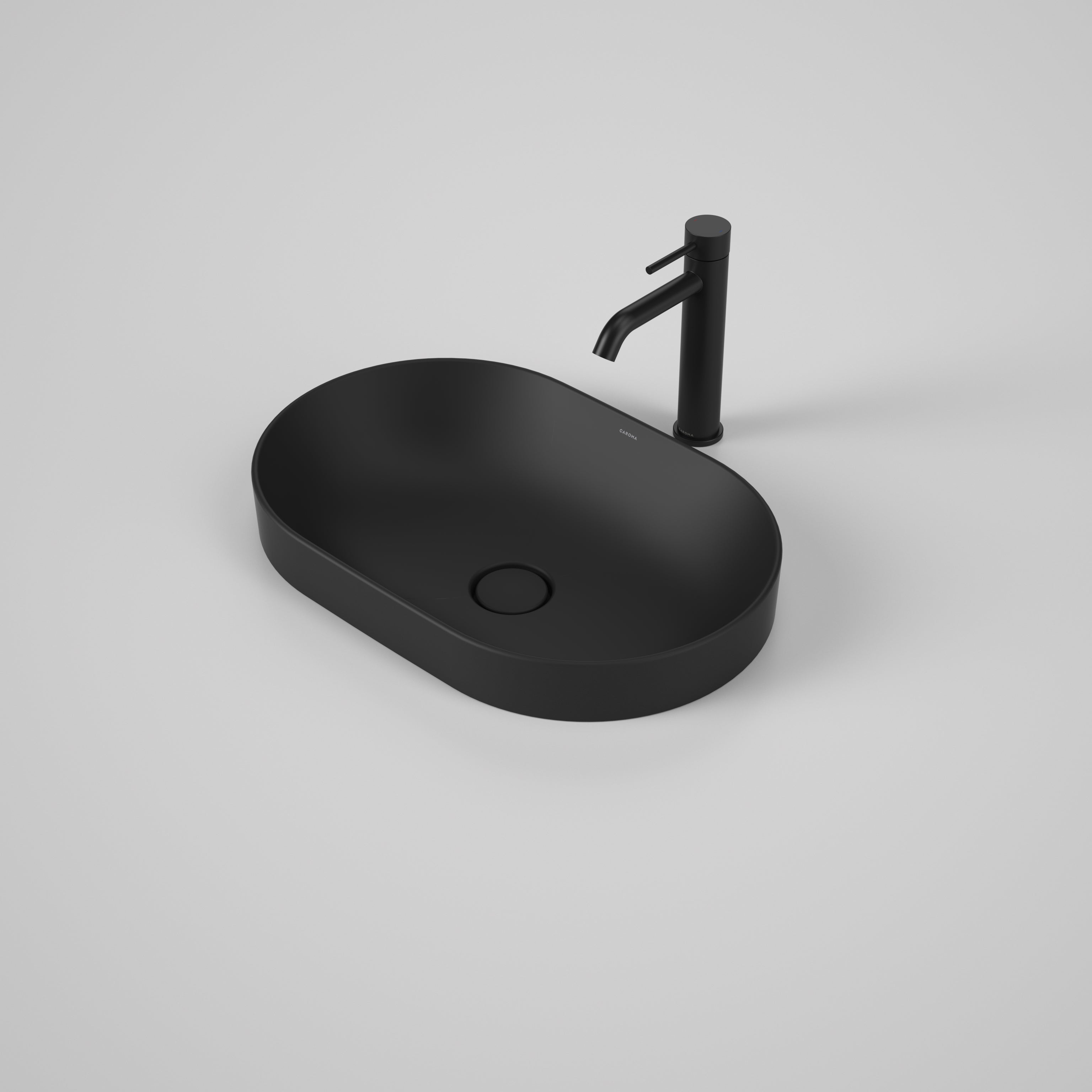 Liano II 530mm Pill Inset Basin – Matte Black