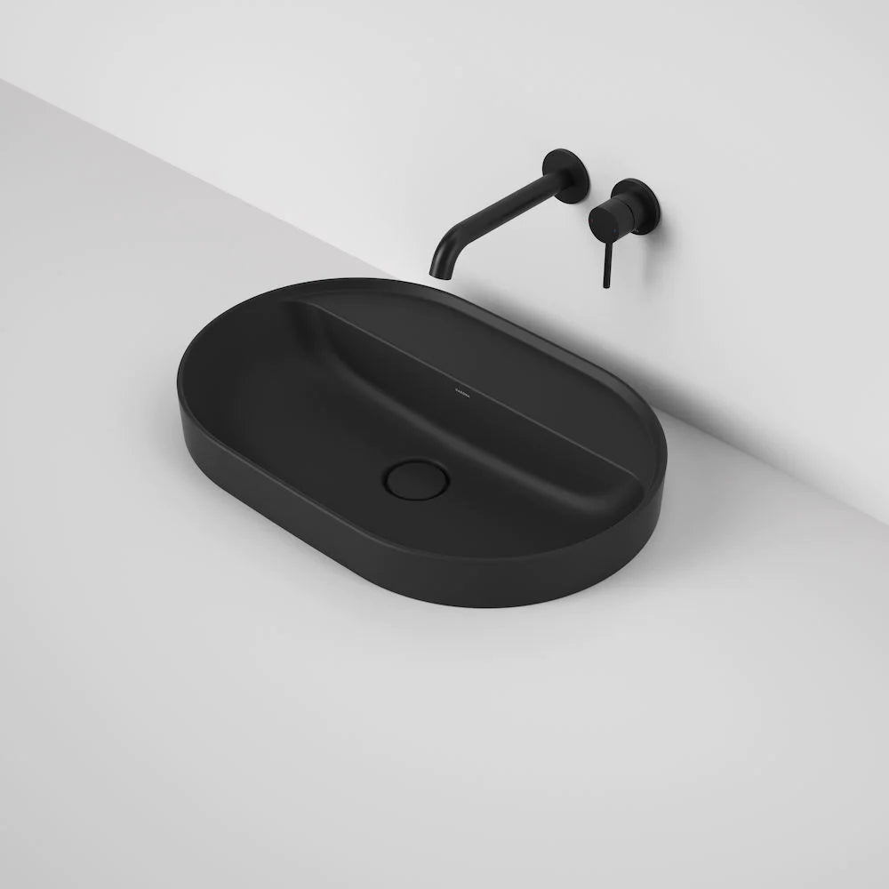 Liano II 600mm Pill Inset Basin with Tap Landing (0 Tap Hole) – Matte Black