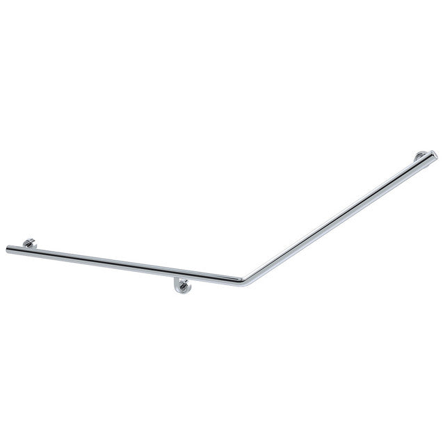 Linear 40° Ambulant & Accessible Grab Rail 870mm x 700mm Polish Supreme™ Left Hand