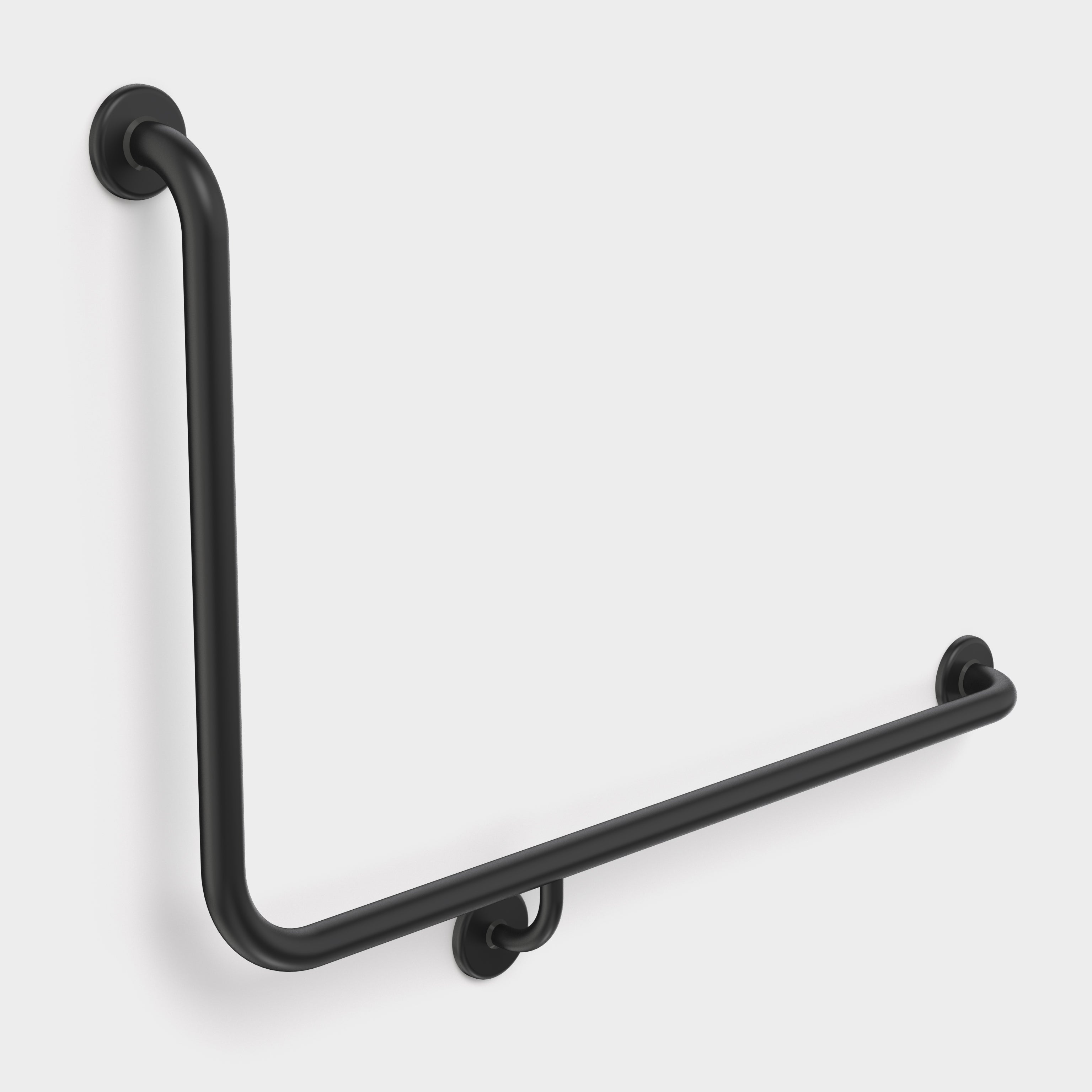Care Support Grab Rail - 90 Degree Angled 960x600 RH - Matte Black