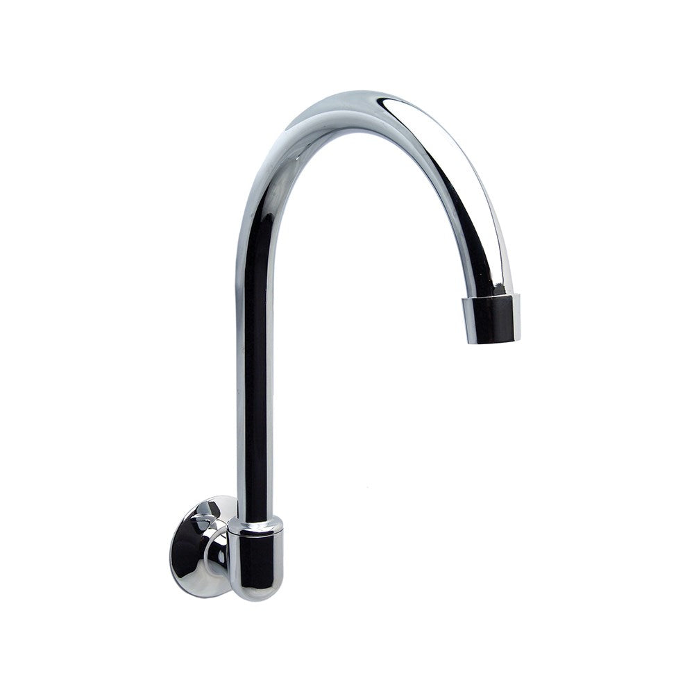 Swivel Wall Spout - Gooseneck Tube, Chrome Plated, 160mm, Lead Free