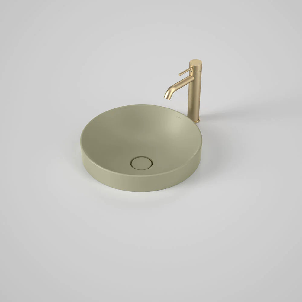 Liano II 400mm Round Inset Basin – Matte Green (Special Order)