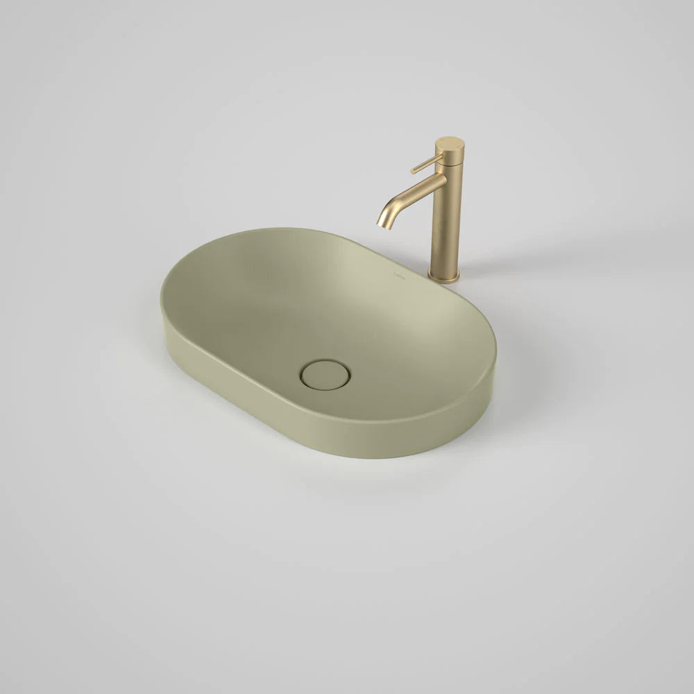 Liano II 530mm Pill Inset Basin – Matte Green