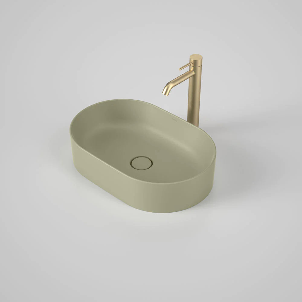 Liano II 530mm Pill Above Counter Basin – Matte Green