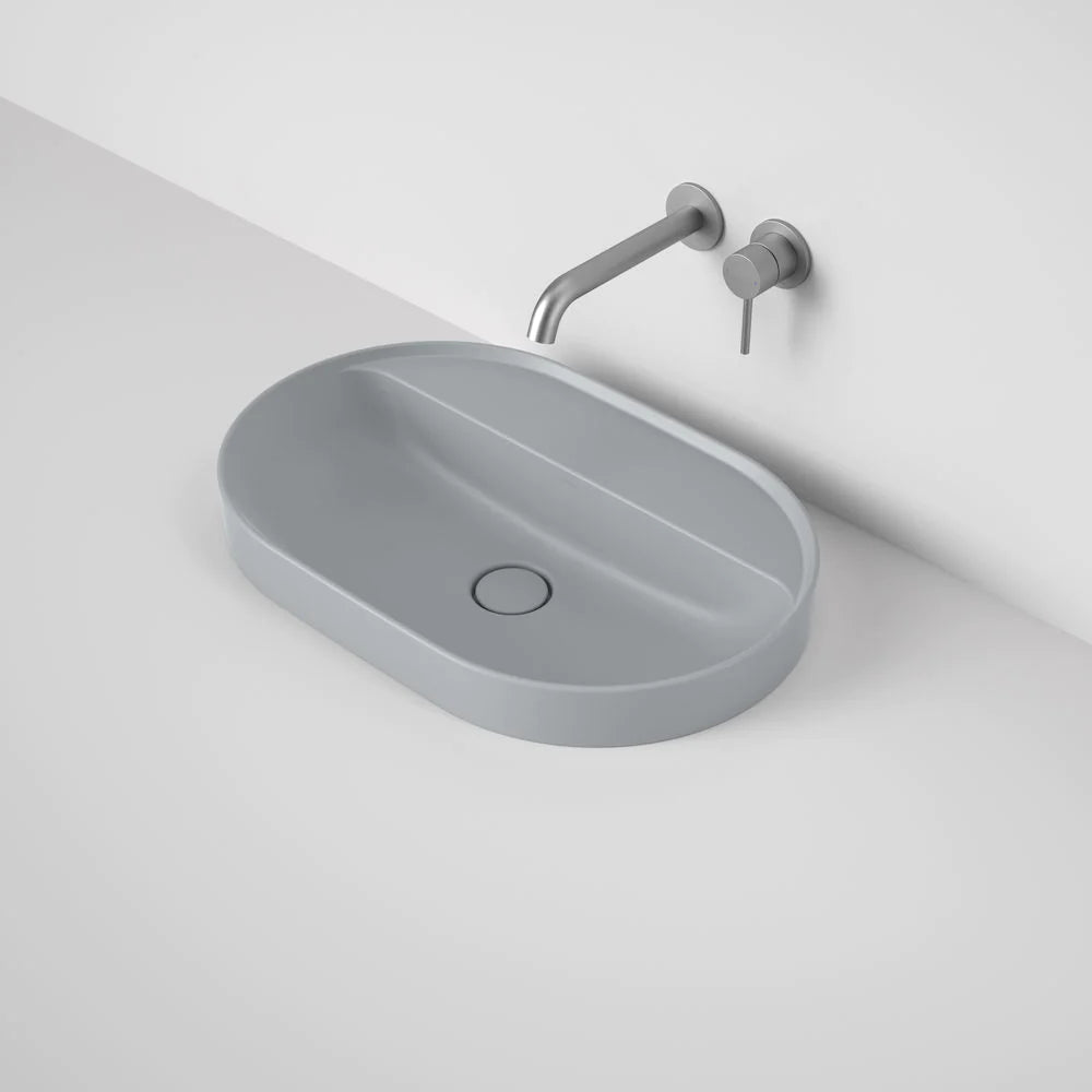 Liano II 600mm Pill Inset Basin with Tap Landing (0 Tap Hole) – Matte Grey