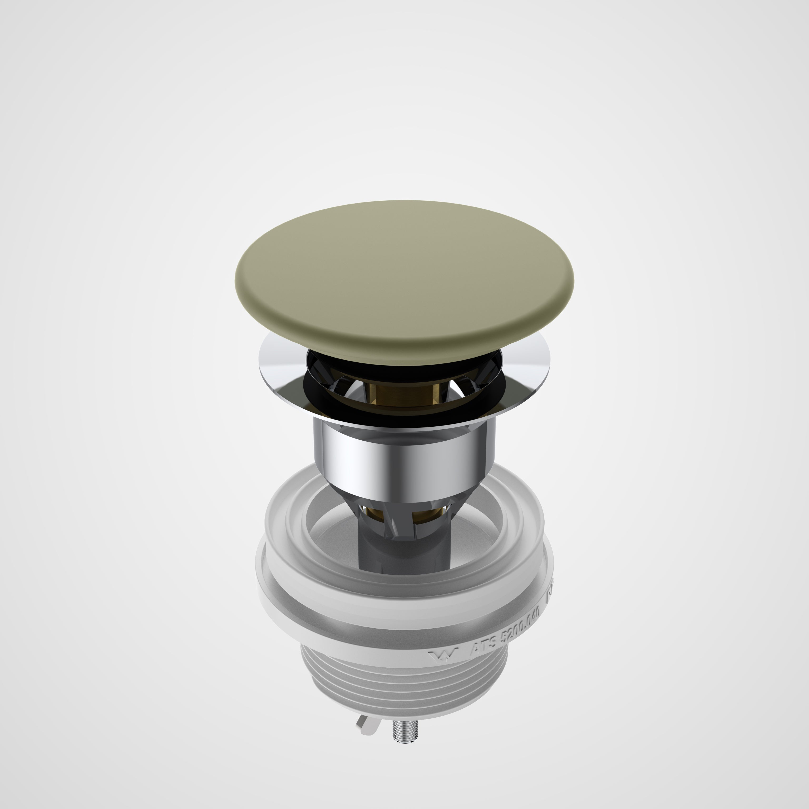 Liano II Ceramic Pop-Up Waste – Matte Green