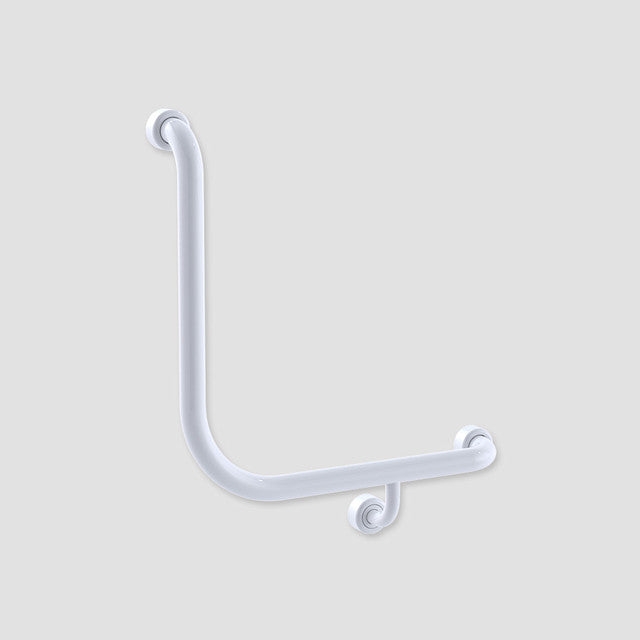 Hygienic Seal® 90° Ambulant & Accessible Grab Rail 450mm x 450mm Antimicrobial White Right Hand