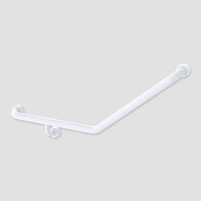 Hygienic Seal® 40° Ambulant & Accessible Grab Rail 450mm x 450mm Antimicrobial White Left Hand