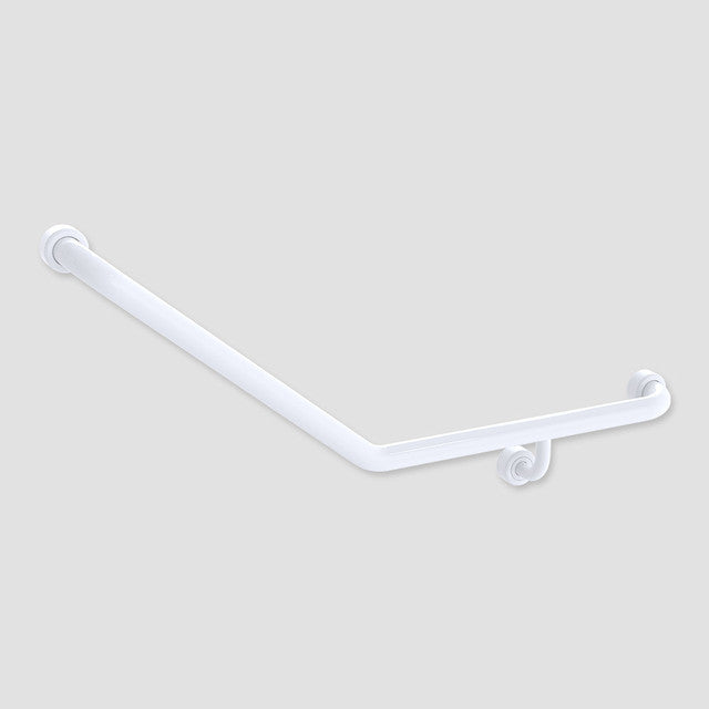 Hygienic Seal® 40° Ambulant & Accessible Grab Rail 450mm x 450mm Antimicrobial White Right Hand