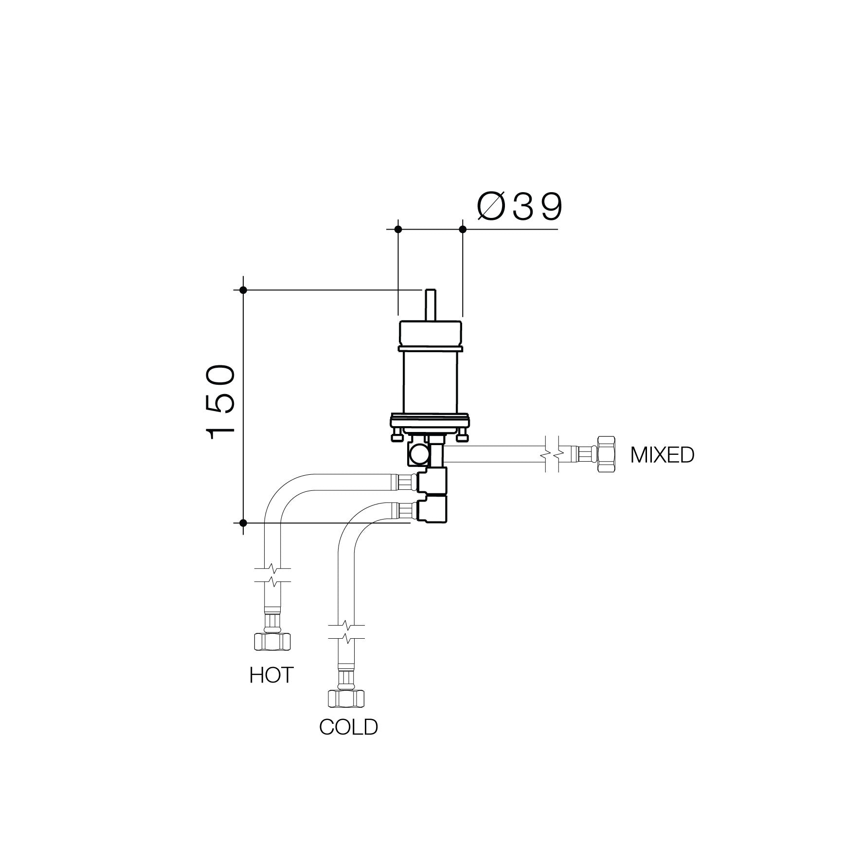Universal Hob Mixer Body