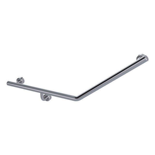 Linear 40° Ambulant & Accessible Grab Rail 450mm x 450mm Polish Supreme™ Left Hand