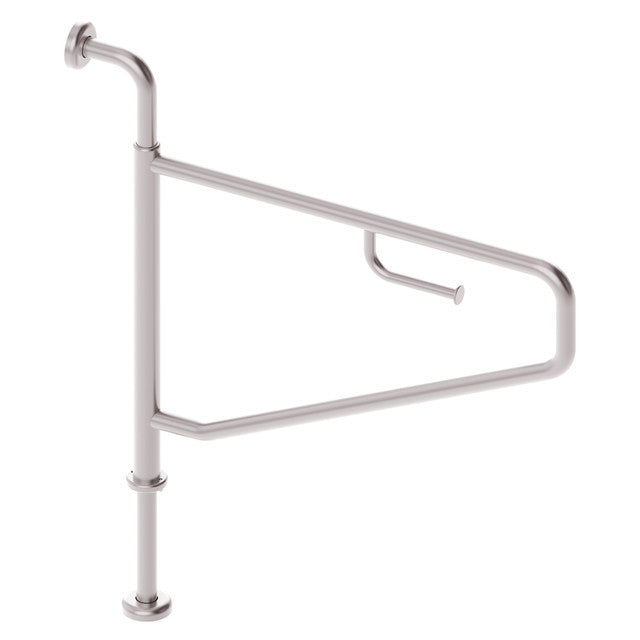Swinglock® 850mm Side Assist Rail With Toilet Paper Holder rushed Stainless